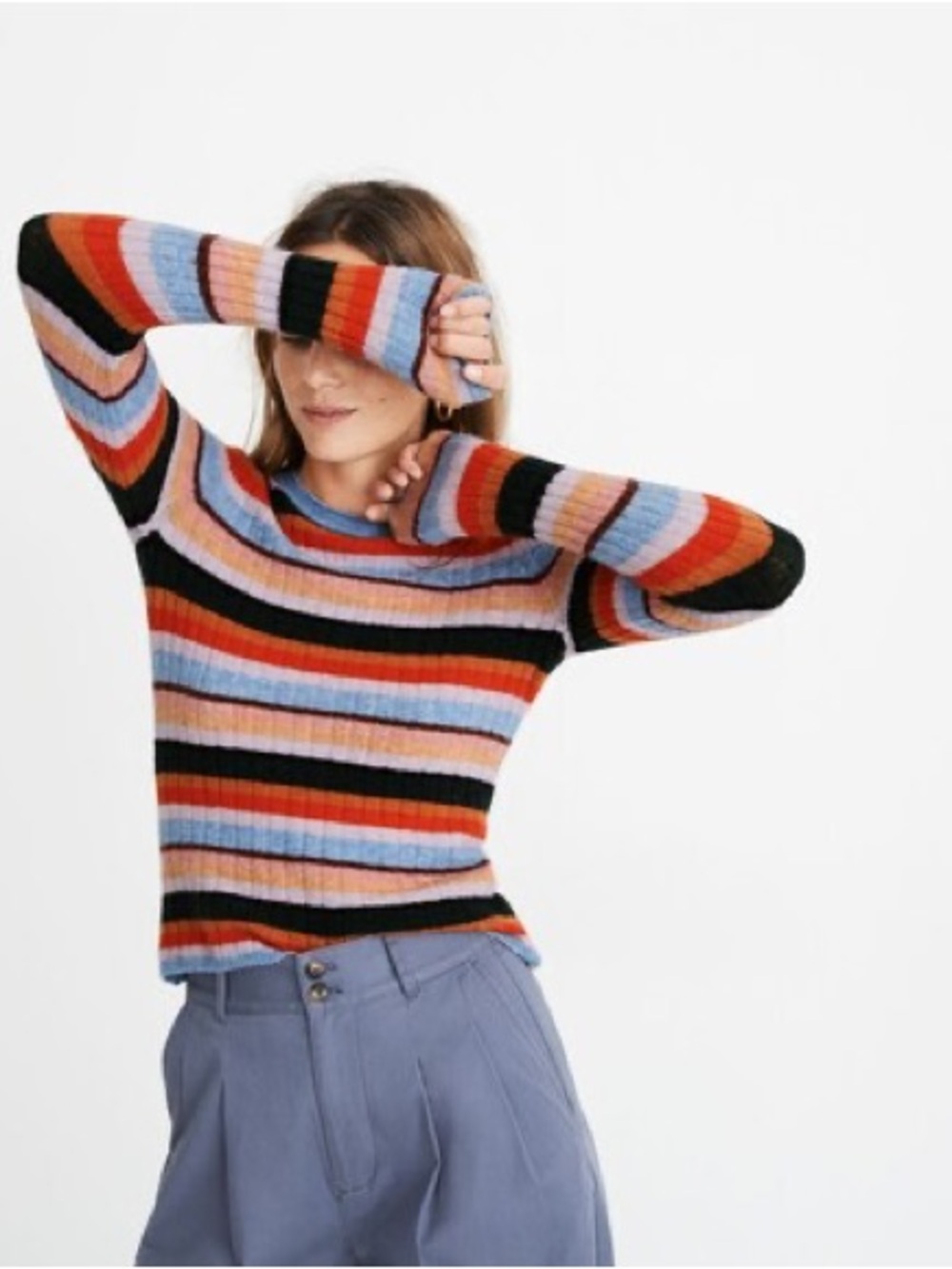 Madewell Colette Sweater in Multi Stripe